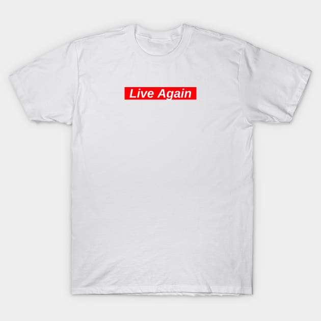 Live Again // Red Box Logo T-Shirt by FlexxxApparel